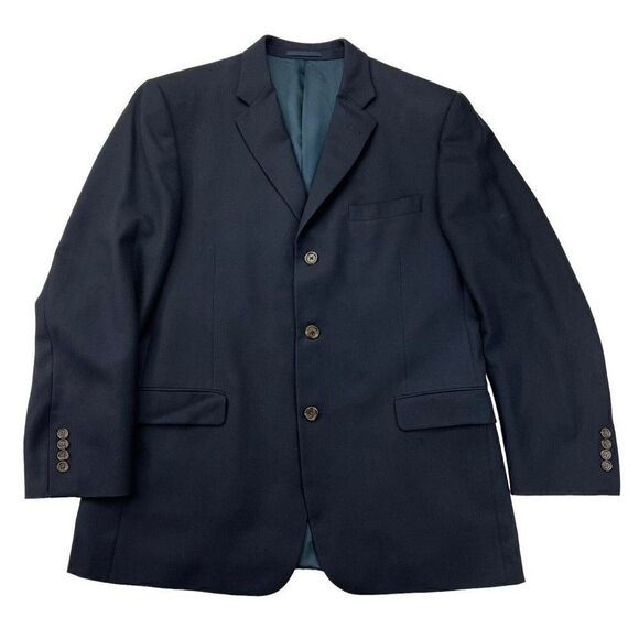 Burberry London Men's 44 R 100% Wool Navy Blue Blazer Suit Jacket Sports Coat - Picture 1 of 13